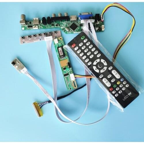 30Pin LVDS LCD monitor controller board DIY kit 1CCFL VGA AV USB 1280*800 for CLAA154WB03A/CLAA154WB03AN/CLAA154WB04 matrix