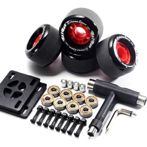 Arrival 78A 70X42mm Skateboard Wheels with ABEC-11 Bearing with Tools with 6mm Skateboard Rubber Gasket Screw Wheel