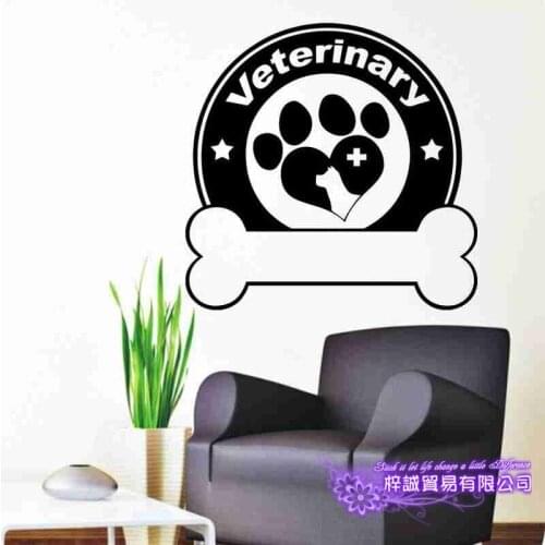 Dog Grooming Salon Pet Shop Sticker Decal Posters Vinyl Wall Art Decals Parede Decor Mural Pet Shop Sticker