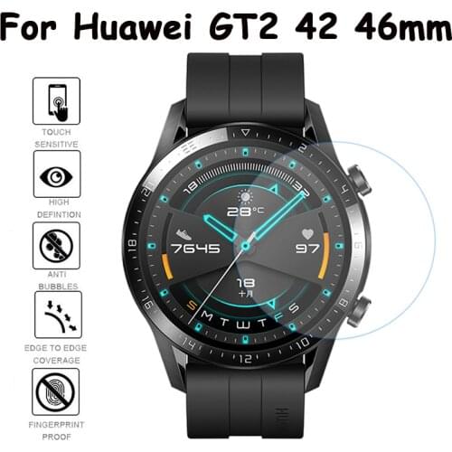2.5D Tempered Glass Film Screen Protector For Huawei Watch GT 2 42mm 46mm Smart Watch Anti-Scratch Fingerprint Transparent Film