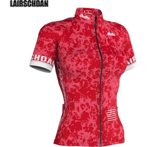 LairschDan Womens Bike Jersey 2021 Road MTB Bicycle Shirt Team Ropa Ciclismo Maillot Racing Red Quick Dry Ladies Maillot Velo