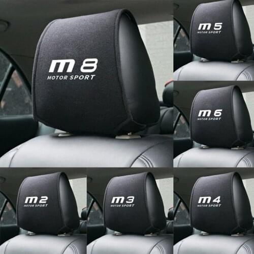 1PCS Cotton car headrest cover fit for M2 M3 M4 M5 M6 M8 X3 BMW M Auto Accessories