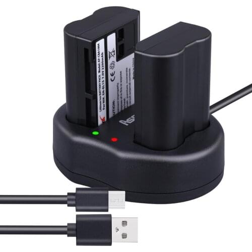 2200mAh EN-EL15 EL15 EN-EL15a ENEL15a EN EL15a Battery+Dual Charger for Nikon d7000 d610 d7100 D850 D600 D810 D750 D7500 D7200