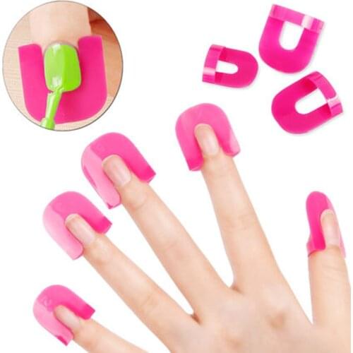 26Pcs Size Women Manicure Tool Plastic Gel Model Clip Nail Polish Glue Overflow Prevention Tool Nail Form High Quality -35