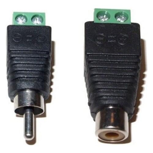 5Pairs CAT5 To Camera CCTV Video Balun RCA female+male jack AV Screw Terminal Connector, RCA MF to terminal Block