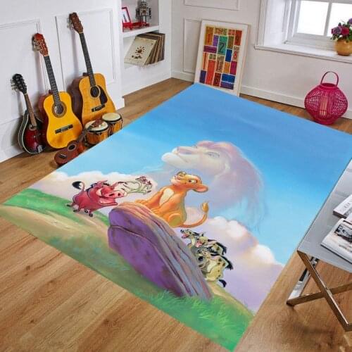 80x160cm Lion Kids Play Mat Carpet Anti-Skid Area Floor Mat 3D Rug Non-slip Mat Dining Room Living Room Soft Bedroom Carpet