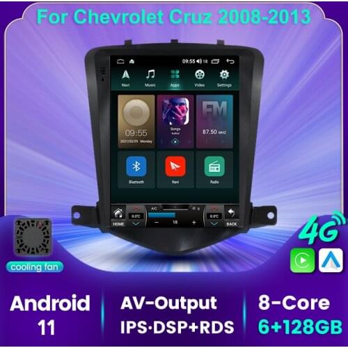 Android 11 6+128GB Car Multimedia Radio Player For Chevrolet Cruz 2008 2009 2010 2011 2012 2013 IPS DSP RDS GPS Navigation