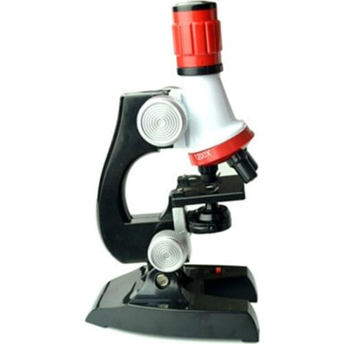 Biology Microscope Kit Lab LED Home School Science Educational Toy Gift Refined Biological Microscope For Kids Children