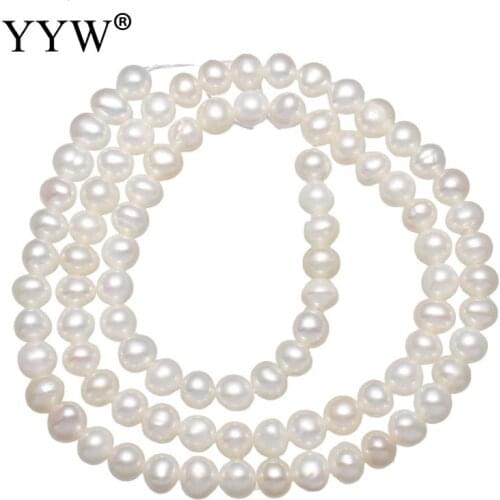 2019 New Design Cultured Potato Freshwater Pearl Beads Natural White 4-5mm Beads Pearl For Jewelry Approx 0.8mm