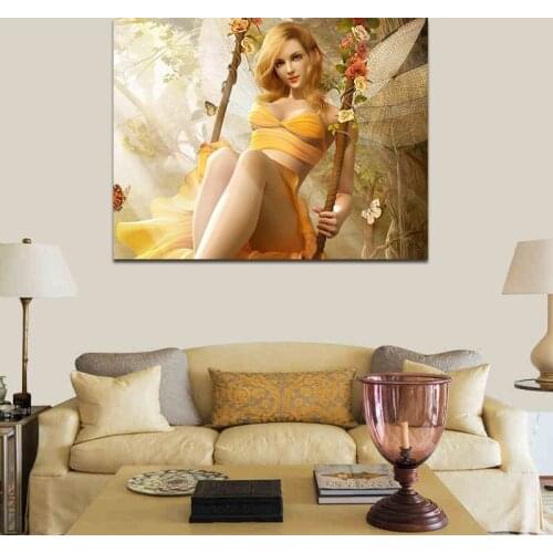 DIY colorings pictures by numbers withThe fairy picture drawing Relief painting by numbers framed Home