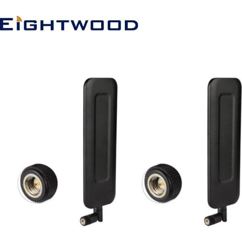 Eightwood 2-Pack Wide Band 4G LTE SMA Antenna for Wireless Router Outdoor Trail Camera Building Mobile Cell Phone Signal Booster