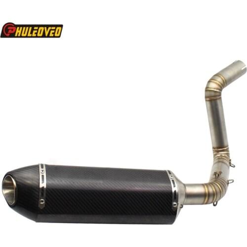 Motorcycle Exhaust System Link Pipe for KTM Duke 125 12-16 Duke 200 12-16 Duke 250 Duke 390 12-16 Carbon Motorcycle Muffler Pipe
