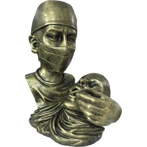 Creative Resin Dentist Dental Desktop Sculpture Decoration Dentist Teeth Crafts Ornaments Dentistry Clinic Dental Supplies Gifts