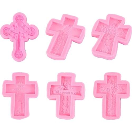 Cross Shape Keychain Epoxy Resin Mold Jewelry Pendant Necklace Casting Silicone Mould DIY Crafts Ornaments Mold