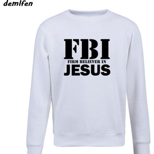 Fashion Spring Autumn Fleece Hoodie Fbi Jesus ,jesus,christian,god Religion,funny Sweatshirt Cool Tops Coat Harajuku Streetwear