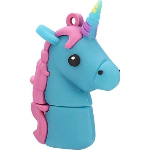 Cartoon Unicorn pendrive usb flash drive 4GB/8GB/16GB/32GB 64GB 128GB USB 2.0 memory stick special fashion gift
