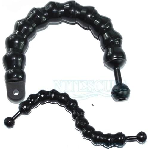 Nitescuba Diving Bending Thick Snake Arm 3/4 Loc- Line Flex Light Arm Bracket Strobe Flashlight Wave Head Ball Head Ys Joint