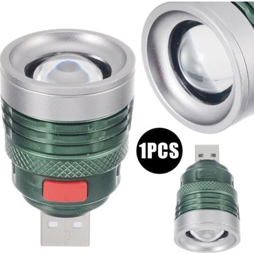Outdoor Portable Camping Tools USB Powerful Flashlight LED Camping Light Mini Torch Zoomable 3 Modes For Night Hiking Travel