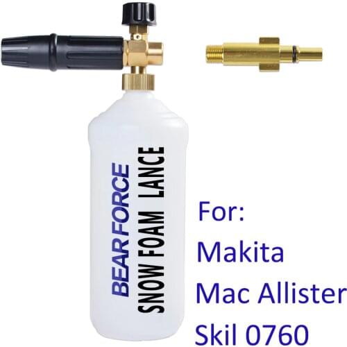 High Pressure Soap Foamer Foam Cannon Car Foam Bottle Sprayer Foam Maker for Makita Mac Allister Skil 0760 High Pressure Washer