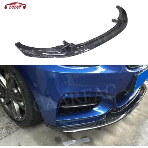 E Style Carbon Fiber Front Bumper Lip Spoiler Apron for BMW 2 Series F22 220i 228i 235i M235i M tech 2014-2017