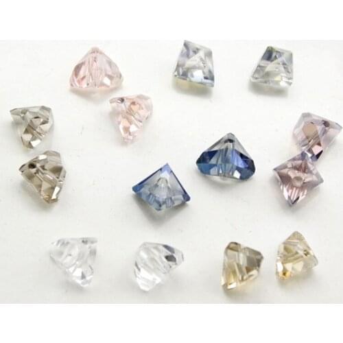 SEA MEW 100 PCS 6mm 8m Crystal Rhinestone Beads Connector Charm For Jewelry Making