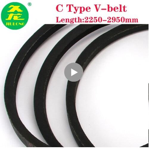 JIULONG C Type Industrial V Belt Black Rubber Drive C2250/2286/2300/2350/2400/2450/2500/2850/2900/2950/ Inner Girth for Machine