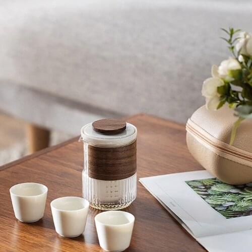Simple Portable Tea Set White Porcelain European Travel Afternoon Tea Set Gift Box Conjunto De Cha Teaware Sets DI50CJ