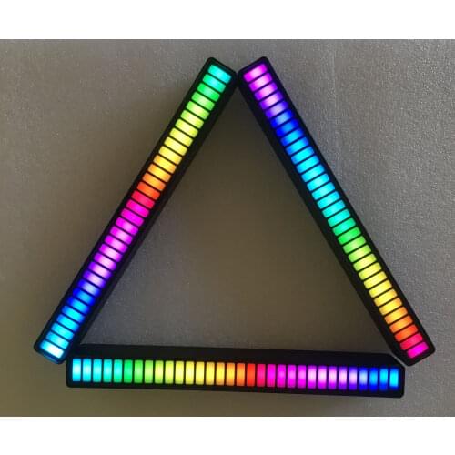 Battery charging type remote control color RGB music level rhythm car voice-activated pickup atmosphere light bar