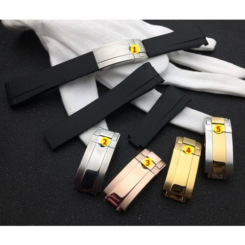 Brand quality 20mm Black Men nature Silicone Rubber Watchband For Role strap Watch belt for Submarine GMT Wristband Bracelet