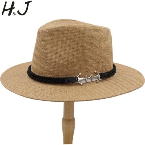 Fashion Women Men Straw Sun Hat Wide Brim Handmade Weave Panama Hat With Rbbion Size 56-58CM A0150-XSJ