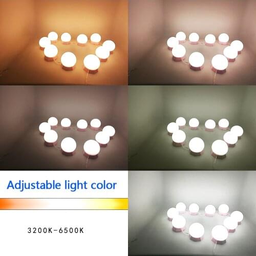 Hollywood Style LED Vanity Mirror Desk Lights Kit for Makeup with Stepless Dimming Wall Lamp 6 8 10Bulbs Kit for Dressing Table