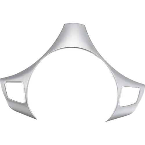 Car Steering Wheel Decoration Cover Trim Frame Sticker for Bmw E90 3 Series 2005-2012 Car Accessories(Silver)