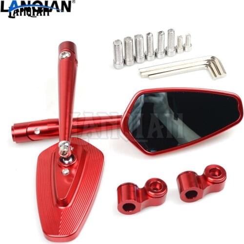 Universal Motorcycle Accessories Aluminum Stripe Side View Mirrors Stripe Rearview Mirrors For 200 390 690 RC390 125