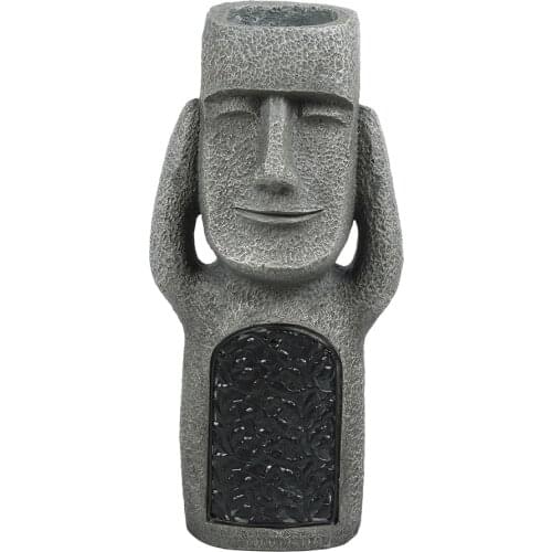 See Hear Speak No Evil Garden Easter Island Statues Creative Garden Resin Sculpture Outdoor Decoration SUB Sale