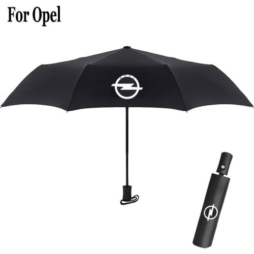 Car Logo Umbrella For Opel Corsa Astra Vectra zafira Mokka Meriva Vivaro Kadett Ascona Insignia Badge Business Men Women Parasol