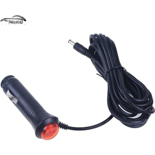 12V 24V DC 2.1x5.5mm Plug Car Cigarette Lighter Charger Power Cable Cord Lead For Car Monitor / Camera 3M