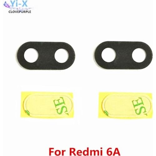 2pcs/lot Rear Back camera glass lens for xiaomi Redmi 6A lens For Mi Redmi 6A