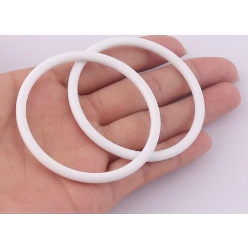 50mm White Metal O Rings Metal Loops Round Formed Strap Buckle Ring Handbag Purse Bag Clasp Webbing Holder