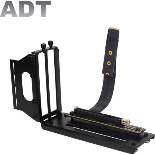 Adaptador nvme pcie x16 PCIe 3.0 X16 To M2 M.2 M-Key Key M Gen3 Extender Extension Cord Cable with Sata Power Cable 90 Degree