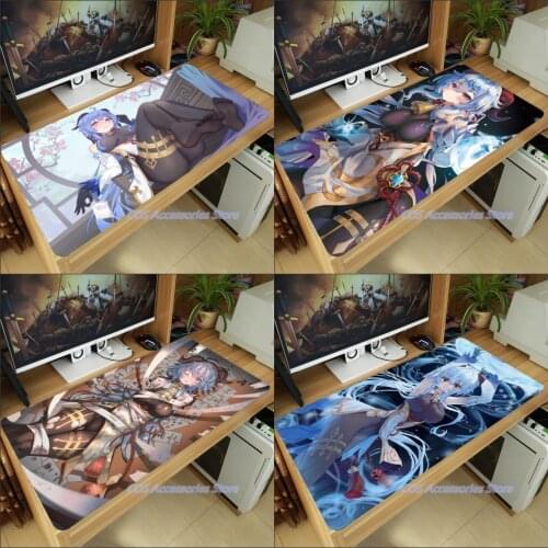 Anime Genshin Impact Ganyu Sexy Mouse Pad Mice Mat Large Thicken PC Laptop Keyboard Table Pad Gaming Play Mat Otaku Xmas Gifts