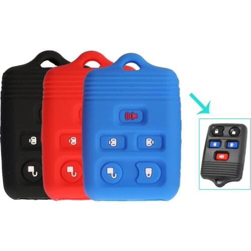 Bilchave 5 Buttons Remote Car Key Silicone Rubber Cover Case For Ford F650 Lincoln Mercury Smart Key Protection