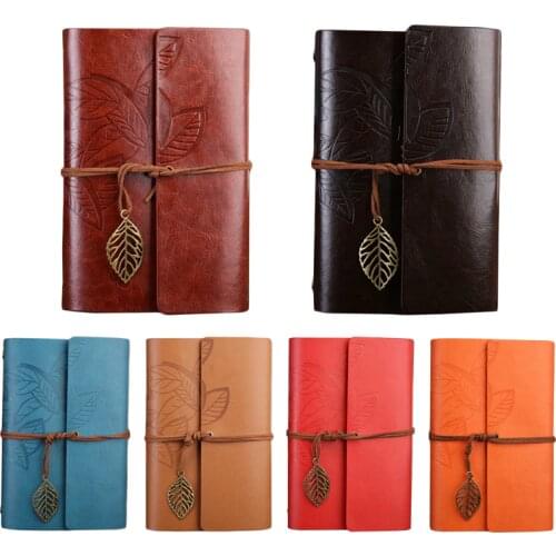 A6 Retro Spiral Notebook Diary Notepad Vintage Faux Leather Note Book Agenda Planner Notebooks Stationery Gift Traveler Journal