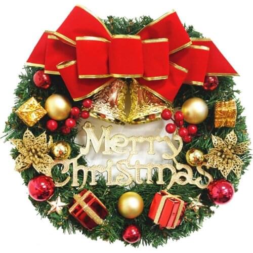 Flower Wreath Natural Realistic Looking Faux Silk Flowers Decorative Delicate Texture Xmas Tree Wreaths Ornament Christmas Decor