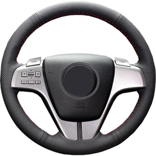 DIY Genuine Leather Car Steering Wheel Cover For Mazda 3 Axela Mazda CX-7 CX7 Mazda 5 Mazda 6 Atenza / Protect Steering-wheel