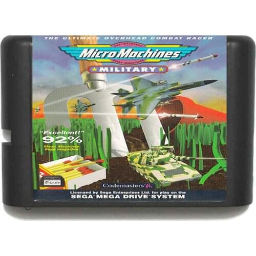Micro Machines Military 16 bit MD Game Card For Sega Mega Drive For Genesis