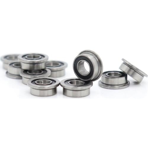 MF63-2RS Bearing 3*6*2.5 mm 10PCS ABEC-1 Miniature Flanged MF63RS Ball Bearings LF-630DD MF63 RS