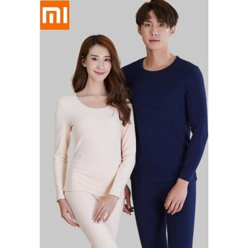Xiaomi Instant me fashion Thick warm Plus velvet Underwear Couple Comfortable Autumn winter Undercoat Tights Thermal Underwear