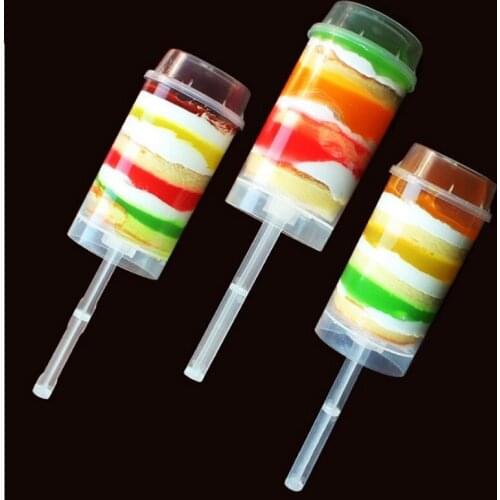 Newest Cake Push Pop Containers Baking Clear Push-Up Cake Pop Shooter(Push Pops) Plastic Containers W8859