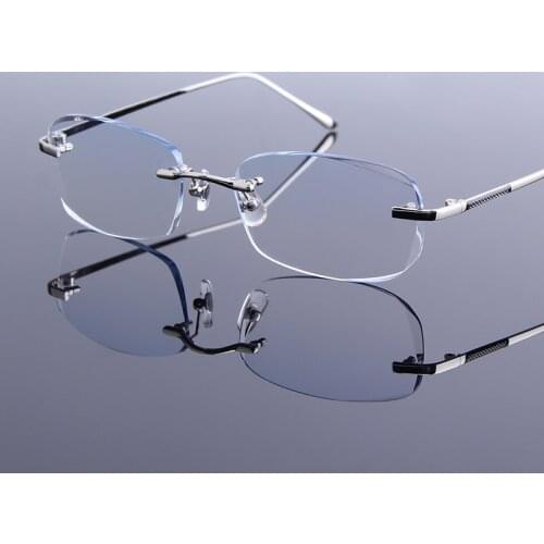 New Ultralight Reading Glasses Men Rimless Presbyopic Eyeglasses Hyperopia Glasses Anti-reflective Coating Lens gafas de hombres