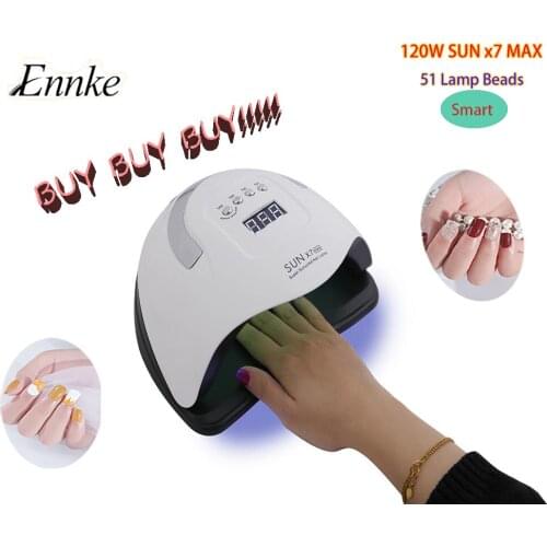 New Models SUN X7 MAX UV LED Lamp for Nail Dryer for Curing UV Gel Varnish Nail Tools With Sensor LCD Display Fourth Gear Time